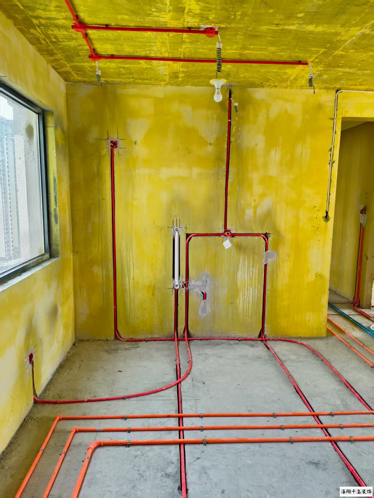 洛陽千島裝飾水電改造施工現場